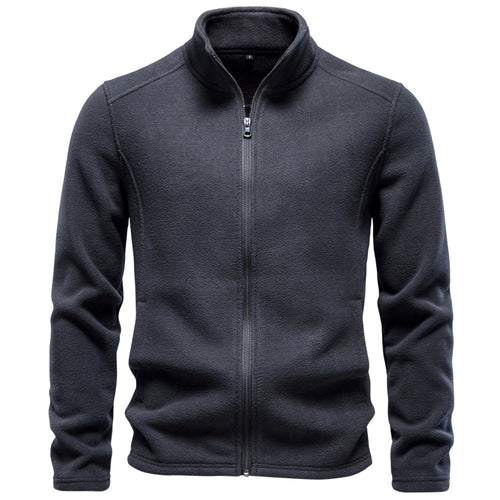 Aristotle - Men's Stand Collar Full Zip Fleece Jacket