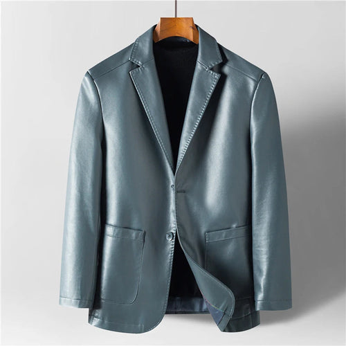 Augustine - Men's Notch Lapel Blazer Jacket with Button Closure