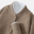 Aldrich - Men's Button-Front Cashmere Cardigan with Ribbed Trim