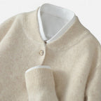 Aldrich - Men's Button-Front Cashmere Cardigan with Ribbed Trim