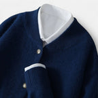 Aldrich - Men's Button-Front Cashmere Cardigan with Ribbed Trim