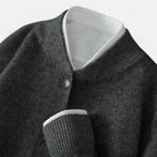 Aldrich - Men's Button-Front Cashmere Cardigan with Ribbed Trim