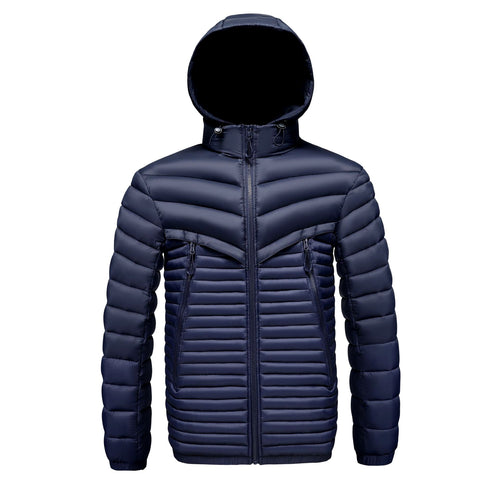 Alex - Men's Quilted Hooded Puffer Jacket with Zip Pockets 2