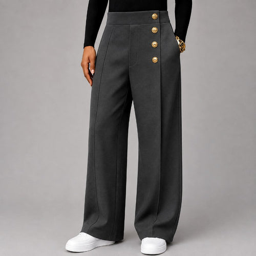 Andre - Men's High-Waist Pleated Wide-Leg Pants 2