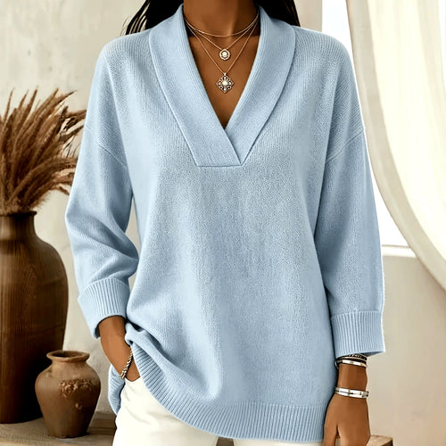 Anouk - Women's Shawl Collar Batwing Sleeve Loose Sweater 2