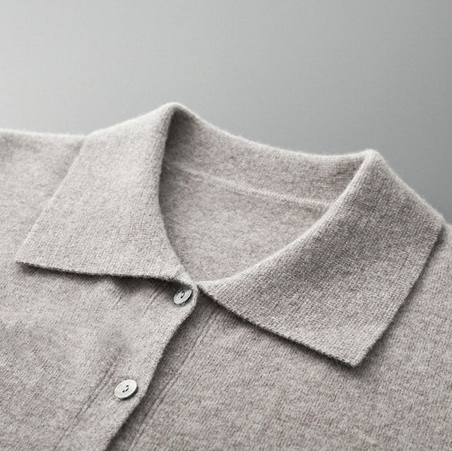 Archer - Men's Merino Wool Cardigan with Notch Collar