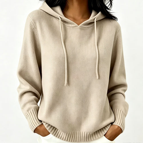 Athena - Women's Cable Oversized Hooded Sweater 4