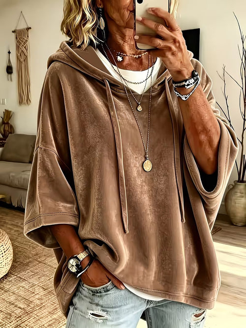 Aubrey – Women's Drop Shoulder Hooded Tunic Top 1