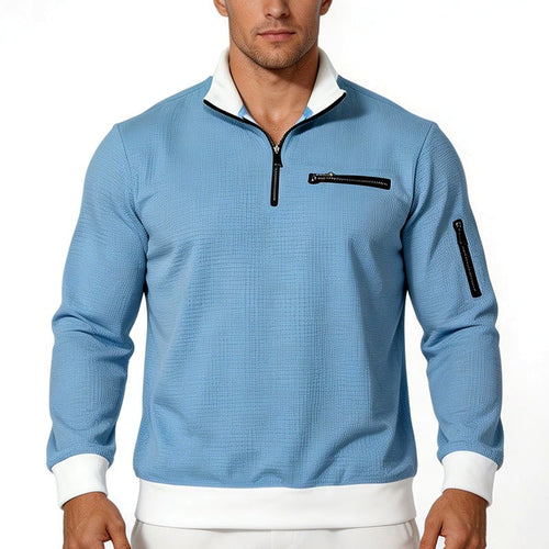 Austin - Men's Waffle Half-Zip Casual Sweatshirt 2