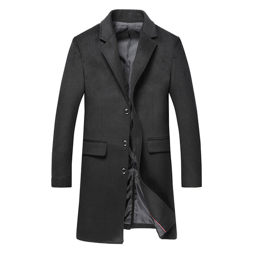 Axel - Men's Wool Blend Notched Lapel Coat 1