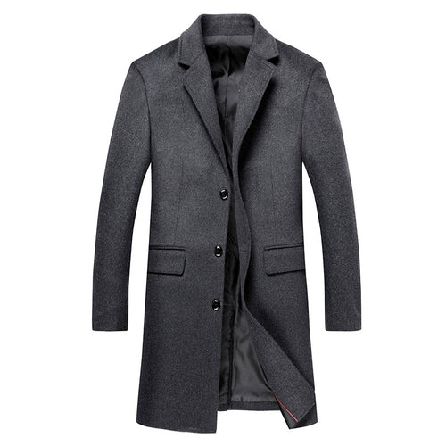 Axel - Men's Wool Blend Notched Lapel Coat 2