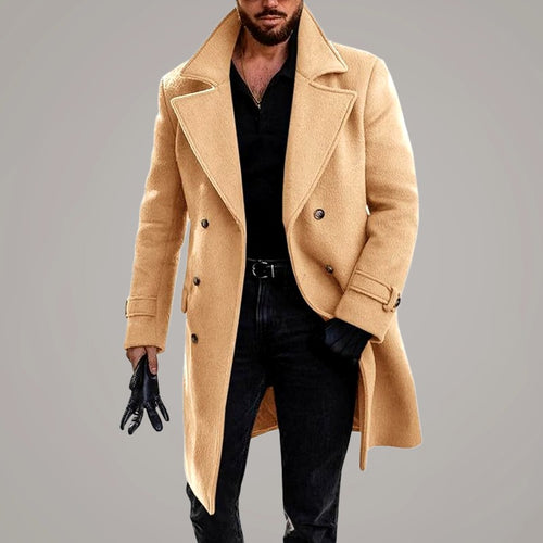 Bradford - Men's Wide-Collar Double-Breasted Long Coat 1