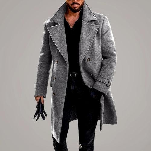 Bradford - Men's Wide-Collar Double-Breasted Long Coat 2
