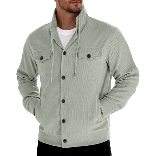 Braylon - Men's Corduroy Button-Up Jacket with Pockets 2