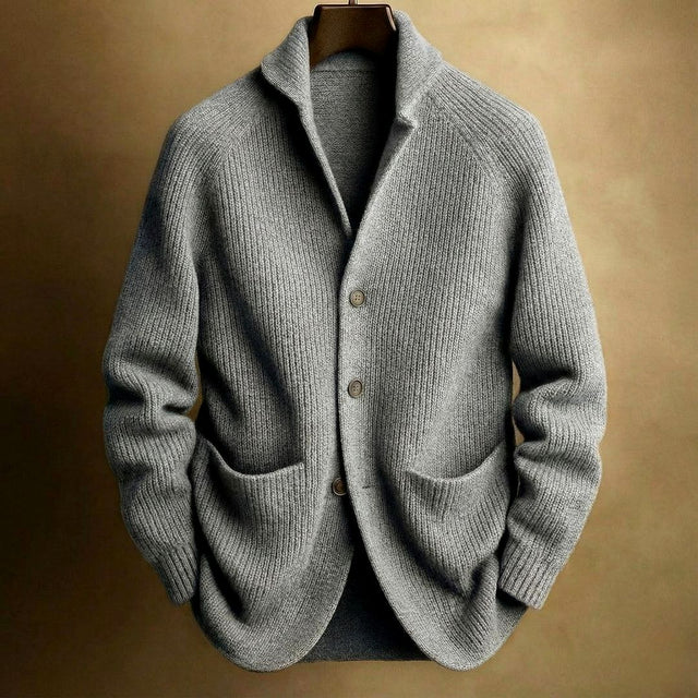 Falco - Men's Ribbed Shawl Collar Cardigan 2