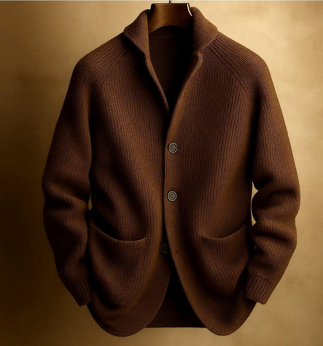Falco - Men's Ribbed Shawl Collar Cardigan 3