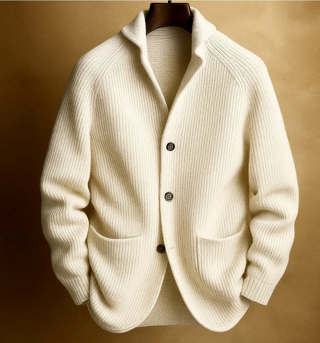 Falco - Men's Ribbed Shawl Collar Cardigan 4