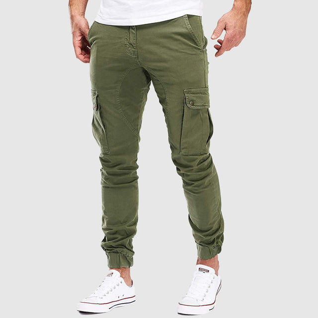 Garrett - Men's Tapered Cargo Joggers with Multi-Pocket Design