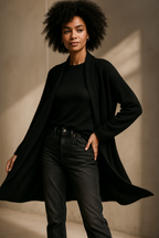 Hadley - Women's Open-Front Wool-Blend Cardigan