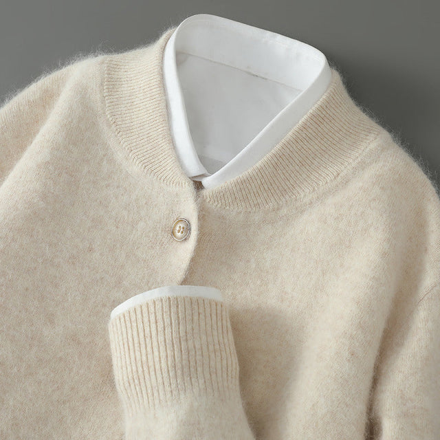Ken - Men's Cashmere Button-Front Cardigan with Ribbed Cuffs