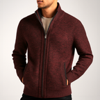 Kenzo - Men's Textured Full-Zip Cardigan with Contrast Trim