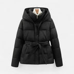 Kylie - Women's Quilted Puffer Jacket with Belted Waist