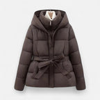 Kylie - Women's Quilted Puffer Jacket with Belted Waist