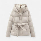 Kylie - Women's Quilted Puffer Jacket with Belted Waist