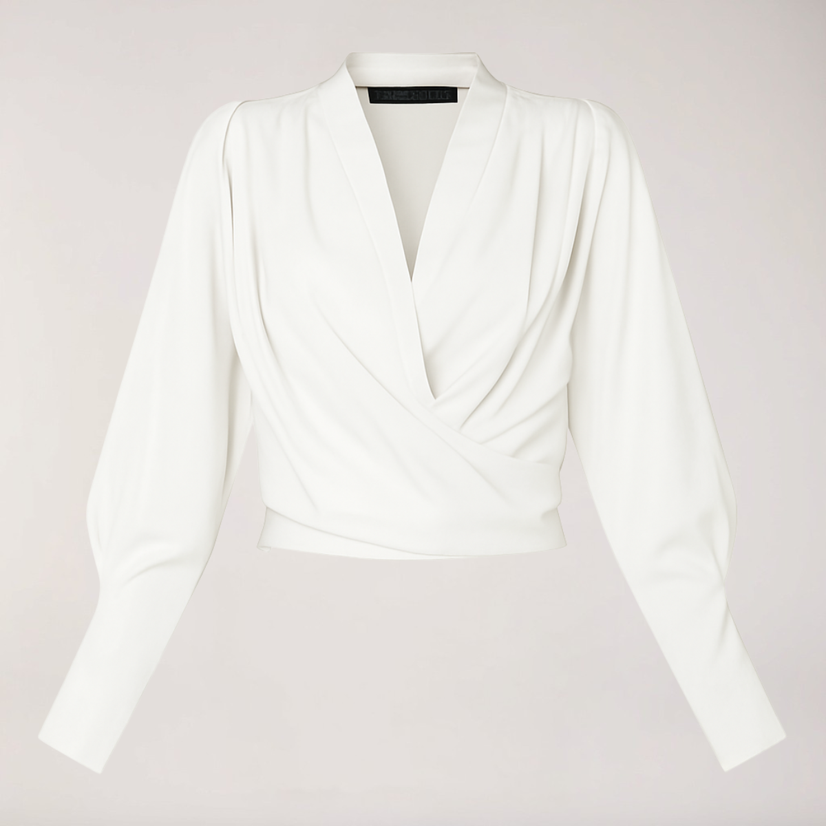 Marguerite - Women's Wrap Blouse with Puff Sleeves