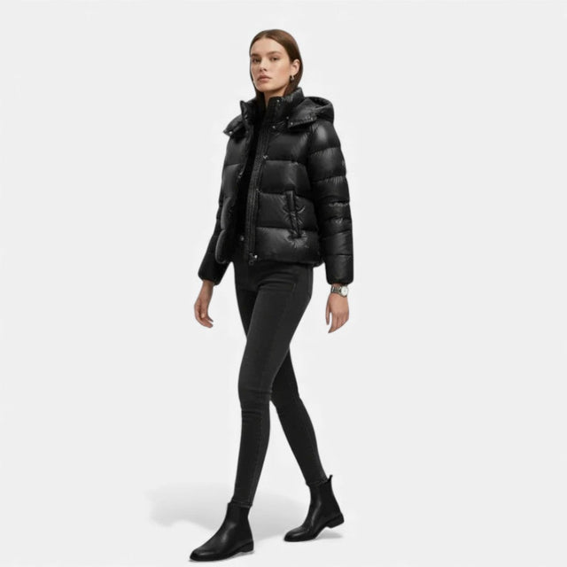 Priya - Women's Quilted Puffer Jacket with Detachable Hood