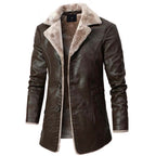 Reinhard - Men's Faux-Fur Lined Leather Coat