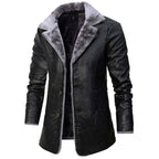 Reinhard - Men's Faux-Fur Lined Leather Coat