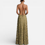 Sadie - Women's Lace Maxi Dress with Spaghetti Straps