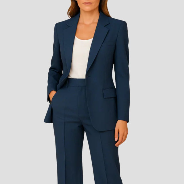 Tiffany - Women's Single-Button Blazer Suit with Straight-Leg Trousers