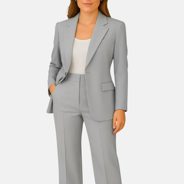 Tiffany - Women's Single-Button Blazer Suit with Straight-Leg Trousers