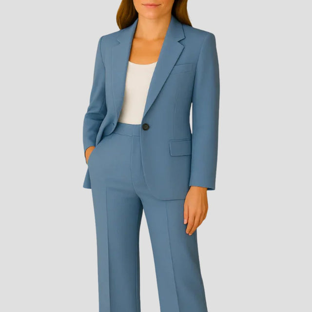 Tiffany - Women's Single-Button Blazer Suit with Straight-Leg Trousers
