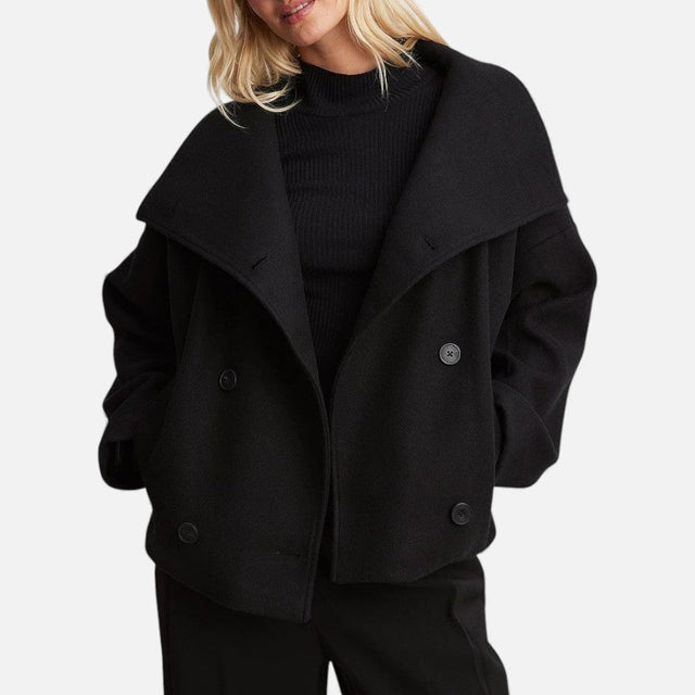 Tiffany - Women's Wool-Blend Double-Breasted Blazer 