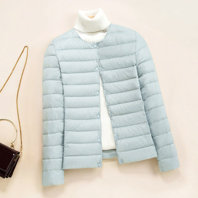 Winnie - Women's Collarless Quilted Puffer Jacket