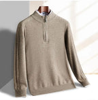 Zayn - Men's Quarter-Zip Ribbed Sweater